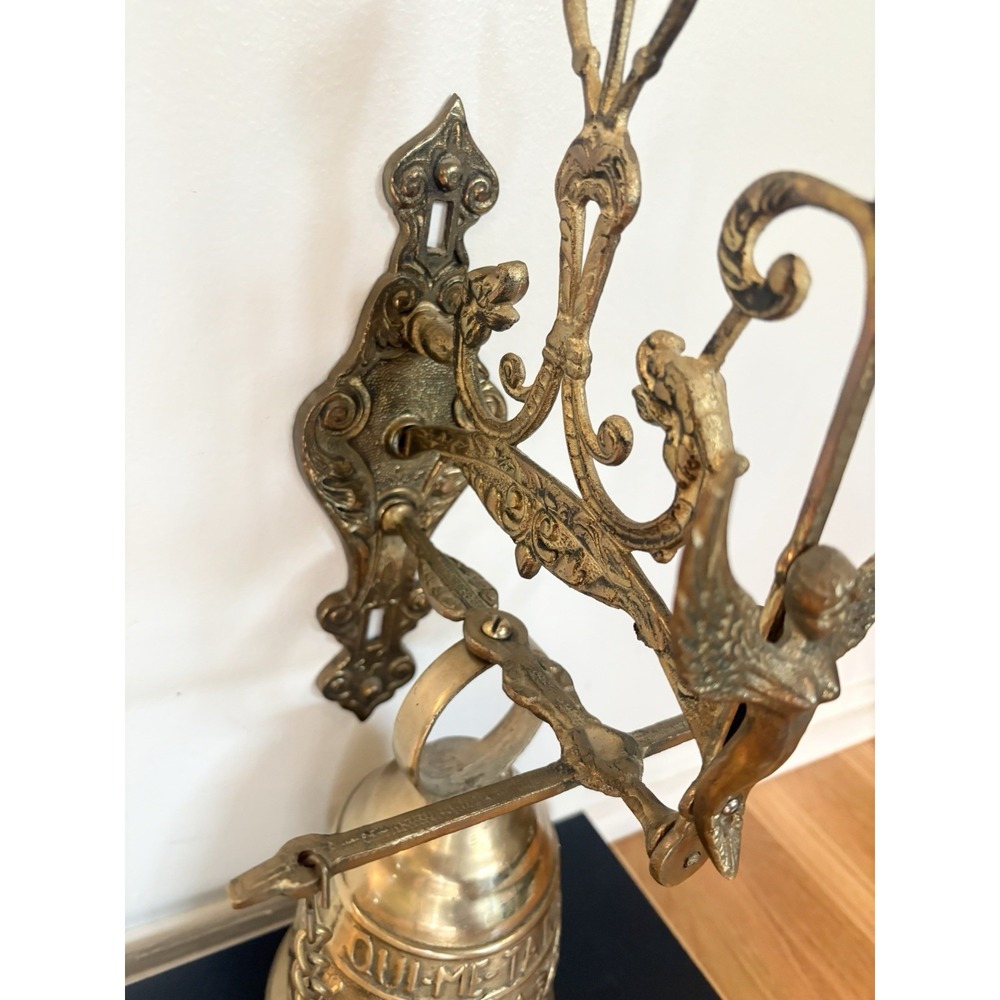 Early 20th Century Gothic Brass Monastery Bell Vocem Meam Audit‎ Qui Me Tangit - Picture 5 of 16